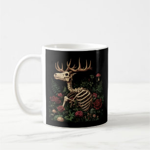 Hirsche Skeleton Mystical Gothic Floral Kaffeetasse