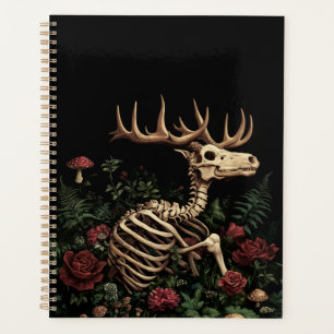 Hirsche Skeleton Mystical Gothic Floral Planer