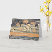 Hirsche Spaß denken Sie an Sie Karte (Gelbe Blume)