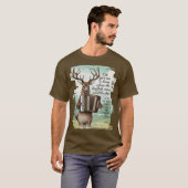 Hirsche spielt Akkordeon American West Büffel Roam T-Shirt (Vorne ganz)