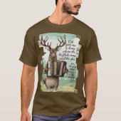 Hirsche spielt Akkordeon American West Büffel Roam T-Shirt (Vorderseite)