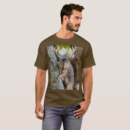Hirsche Squirrelly T-Shirt (Vorne ganz)