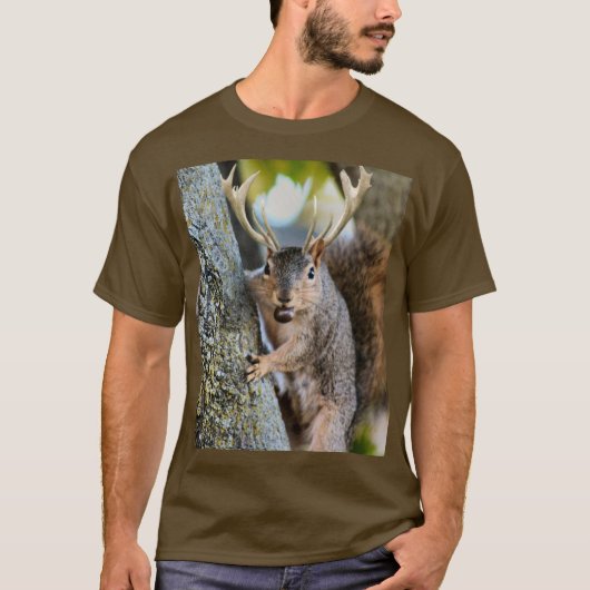 Hirsche Squirrelly T-Shirt (Vorderseite)