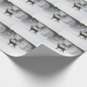 Hirsche Stehend im Schnee Geschenkpapier (Ecke)