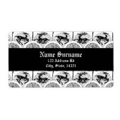 Hirsche und Bäume, Etiketten (Vorne)