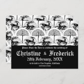 Hirsche und Bäume im Mittelalter, Save the Date (Vorne/Hinten)