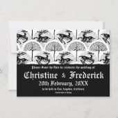 Hirsche und Bäume im Mittelalter, Save the Date (Vorderseite)