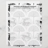 Hirsche und Bäume, Kopfsalat Briefkopf (Vorne/Hinten)