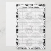 Hirsche und Bäume, Schreibwaren Briefpapier (Vorne/Hinten)