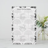 Hirsche und Bäume, Schreibwaren Briefpapier (Stehend Vorderseite)