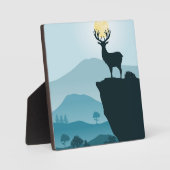 Hirsche und Bergwelt Fotoplatte (Vorderseite)