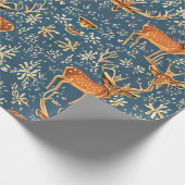 Hirsche und Blume Geschenkpapier (Ecke)
