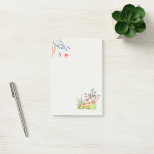 Hirsche und Blumen Post-it Notizen
