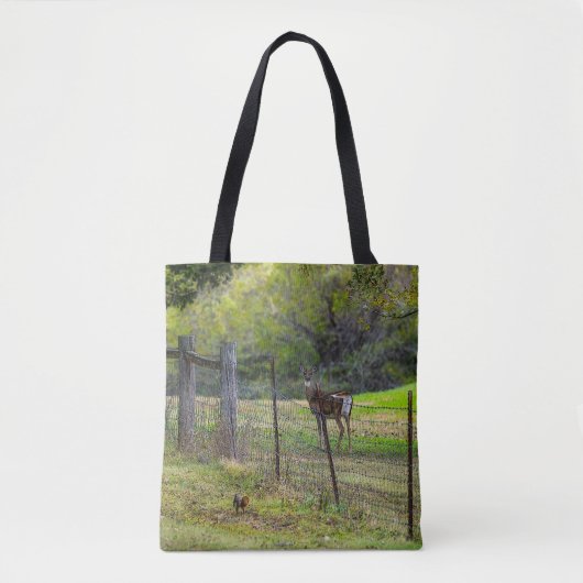 Hirsche und Eichhörnchen painterly Tasche (Vorderseite)