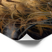 Hirsche und Enten im Morgennebel Poster (Ecke)