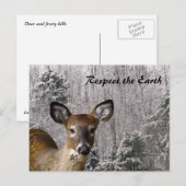 Hirsche und Frostische Hügel Postkarte (Vorne/Hinten)