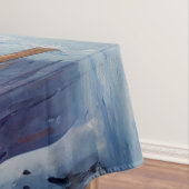 Hirsche und Happy Snowman Winterurlaubslandschaft Tischdecke (Beispiel)