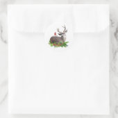 Hirsche und Kardinal mit Holly Stickers (Tasche)
