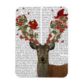 Hirsche und liebende Vögel 2 Magnet (Vertikal)