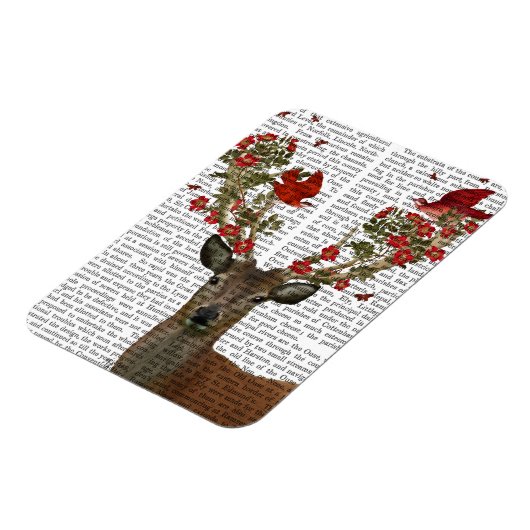 Hirsche und liebende Vögel 2 Magnet (Linke Seite)