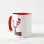 Hirsche und liebende Vögel 2 Tasse (Vorderseite Links)