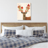 Hirsche und liebende Vögel Leinwanddruck (Insitu (Schlafzimmer))