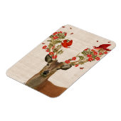 Hirsche und liebende Vögel Magnet (Linke Seite)