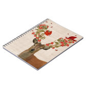 Hirsche und liebende Vögel Notizblock (Linke Seite)