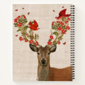 Hirsche und liebende Vögel Notizblock (Rückseite)