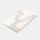 Hirsche und liebende Vögel Post-it Klebezettel (angewinkelt)