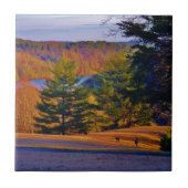 Hirsche und Muttersee Fliese (Vorderseite)