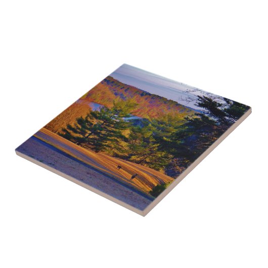 Hirsche und Muttersee Fliese (Seite)