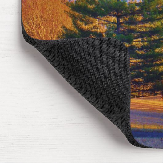 Hirsche und Muttersee Mousepad (Ecke)