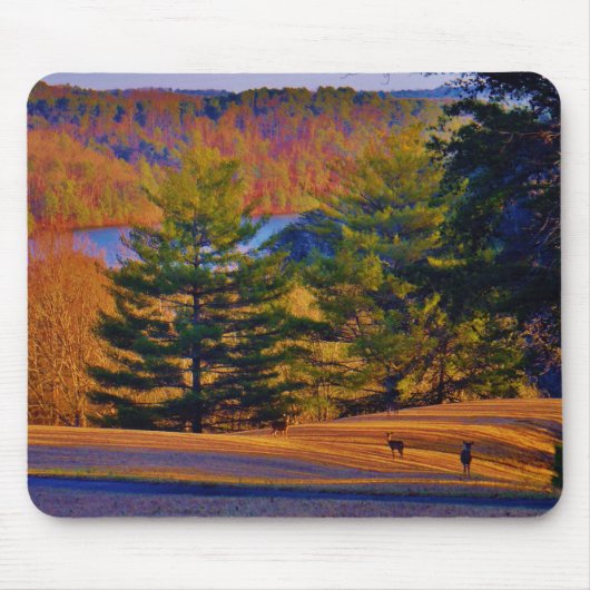 Hirsche und Muttersee Mousepad (Vorne)