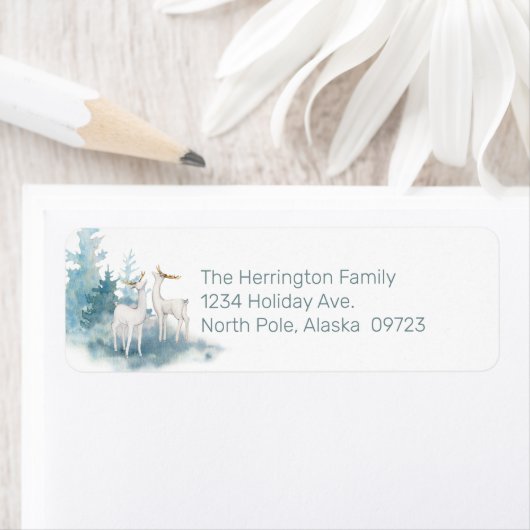 Hirsche und Pinienbäume in Pastelltönen (Insitu)