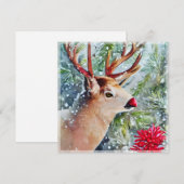 Hirsche und Schnee budgetieren Weihnachten (Vorne/Hinten)