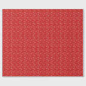 Hirsche und Schneeflocken Red & White Weihnachtsmu Geschenkpapier (Flach)