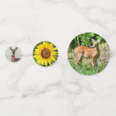 Hirsche und Sonnenblumen Konfetti (Vorderseiten)