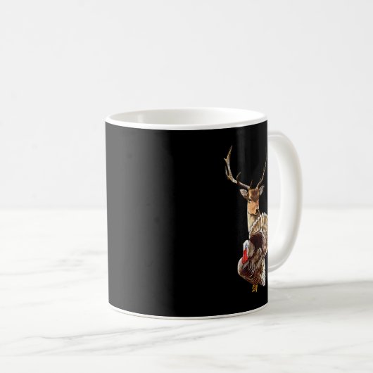 Hirsche und Türkei Coole Jagd Hobby Jagd Wildtiere Kaffeetasse (VorderseiteRechts)