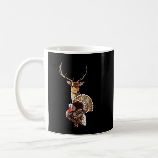 Hirsche und Türkei Coole Jagd Hobby Jagd Wildtiere Kaffeetasse (Links)