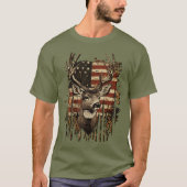 Hirsche und USA Land T-Shirt (Vorderseite)
