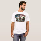 Hirsche und USA Land T-Shirt (Vorne ganz)