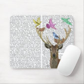 Hirsche und Vögel Nests Pastel Shades Mousepad (Mit Mouse)