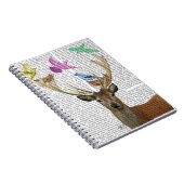 Hirsche und Vögel Nests Pastel Shades Notizblock (Rechte Seite)