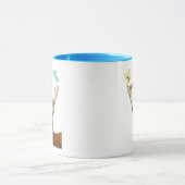 Hirsche und Vögel Nests Pastel Shades Tasse (Zentrum)