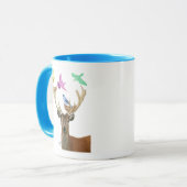 Hirsche und Vögel Nests Pastel Shades Tasse (Vorderseite Links)