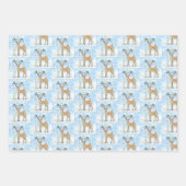 Hirsche und Vögel Weihnachtsgeschenke Geschenkpapier Set (Vorderseite 3)