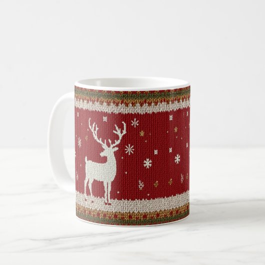 Hirsche und Winter Kaffeetasse (Vorderseite Links)