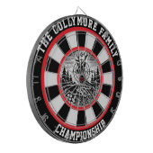 Hirsche und Zielgewebe der rustikalen Artwork Dartscheibe (Vorderseite Links)