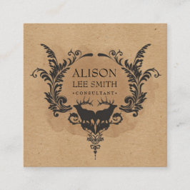 Hirsche und Ziergegenstände Quadratische Visitenkarte